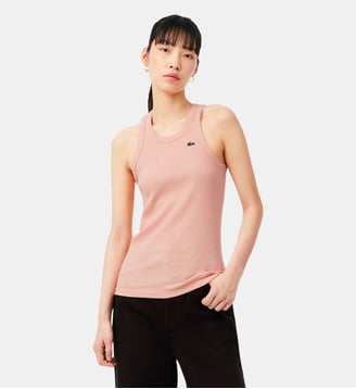 Débardeur slim fit coton côtelé Lacoste