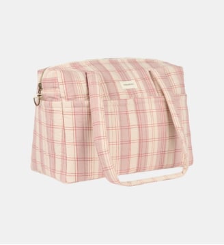 Sac pour poussette Stories Édition limitée - Nobodinoz - Powder red checks
