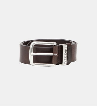 Ceinture 3.9 cm avec passants contrastés - Diesel - Marron