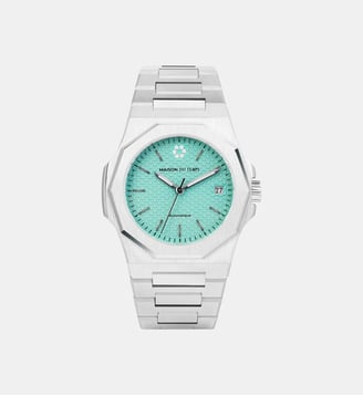 Montre Zeta Turquoise 1040-A - Maison du Temps - Argenté