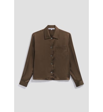 Chemise satinée - CLIO - Gerard Darel - Kaki moyen