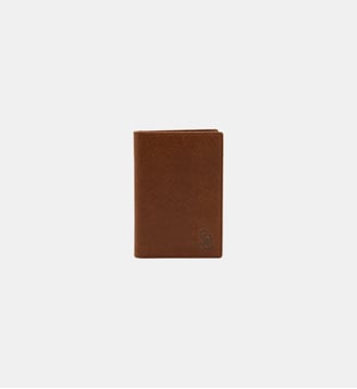Portefeuille vertical en cuir Brooklin - Serge Blanco - Marron