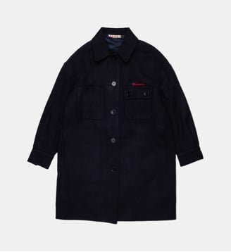 Manteau avec logo - Marni - Bleu foncé