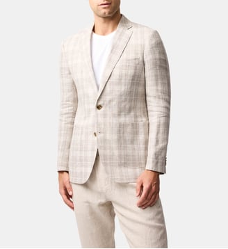 Veste blazer slim en lin Waverly Park - Rodd & Gunn - Flocon d'avoine