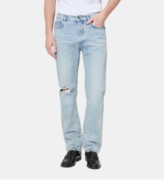 Jean droit délavé - The Kooples - Bleu ciel