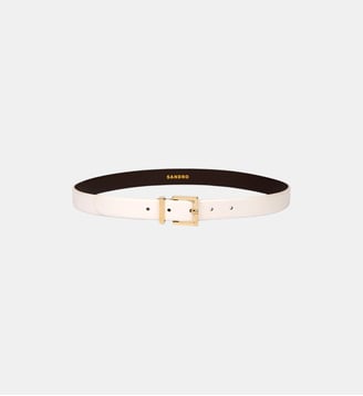 Ceinture en cuir lisse boucle métal Sandro