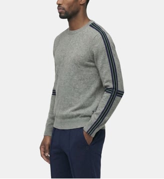 Pull Fin En Coton Cachemire À Rayures - Ron Dorff - Gris