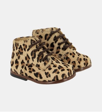 Derbies - Cuir imprimé léopard - Tartine Et Chocolat - Écru