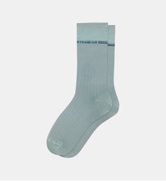 Chaussettes mi-hautes vert en fil d'Écosse Le Slip Francais