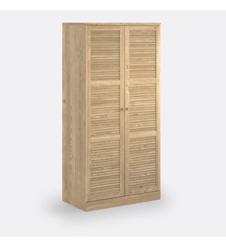 Armoire 2 portes, Mayor - So'Home - Bois clair brut