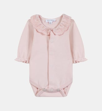 Body - Rosée coton col brodé volanté - Tartine Et Chocolat - Rose pâle