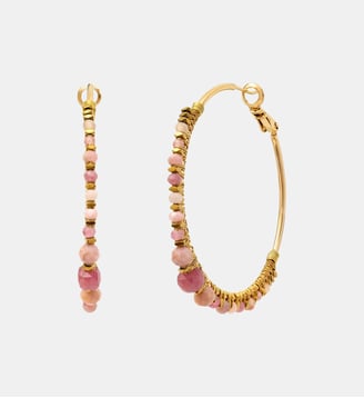 Boucles d'oreilles créoles   - Iancura - Satellite - Rose