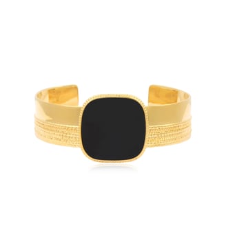 Bracelet manchette   - Ashanti - Satellite - Noir