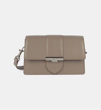 Petit sac trotteur Paris Ily en cuir - Lancaster - Galet foncé