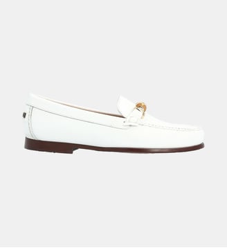 Mocassin greenwich - cuir grainé - Fairmount - Blanc