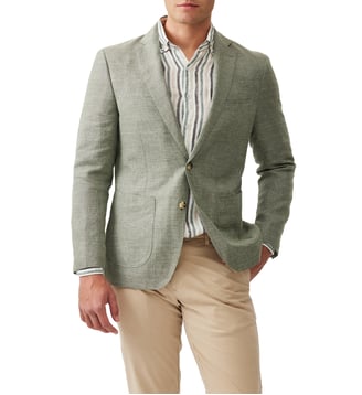 Veste blazer slim en laine et lin The Cascades - Rodd & Gunn - Sage
