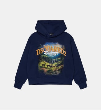 Sweat-shirt avec logo - Dsquared2 - Bleu foncé
