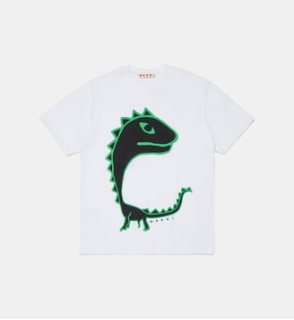 T-shirt à imprimé dinosaure - Marni - Blanc