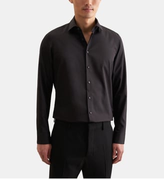 Chemise Performance 1/1 Slim Col Kent - Seidensticker - Noir