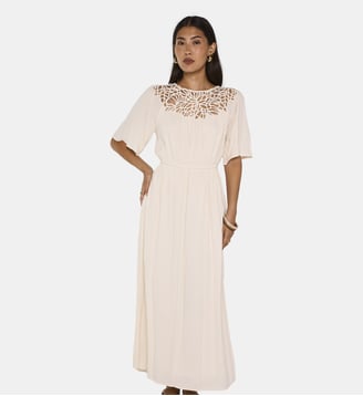 Robe Fluide À Dentelles Perfect - Maison 123 - Écru