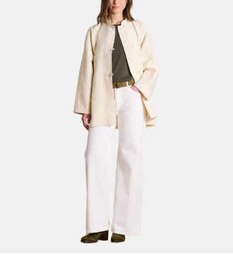 Manteau 3/4 en jacquard - La Fée Maraboutée - Écru