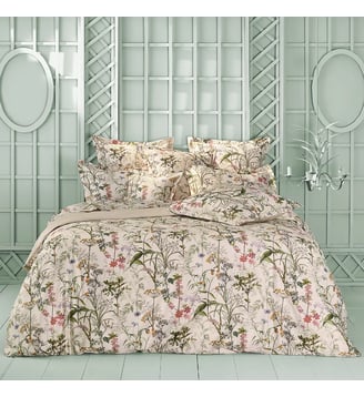 Housse de couette satin de coton - Garnier Thiebaut - Beige