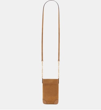Porte téléphone en cuir velours - LE CHARLOTTE PHONE - Gerard Darel - Blé