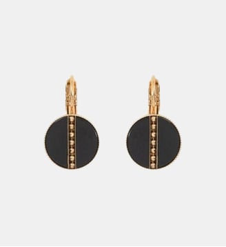 Boucles d'oreilles fines dormeuses   - Hawaï - Satellite - Noir