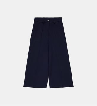 Pantalon palazzo avec logo - MAX&Co. - Bleu nuit