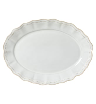 Plat Ovale de Service Almara - Costa Nova - Beige