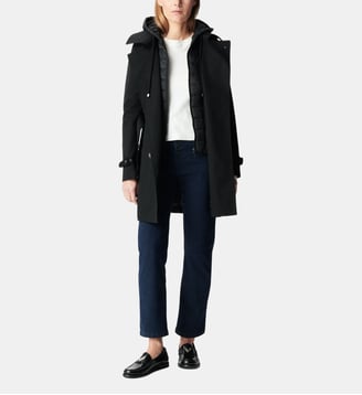 Trench à capuche nylon amovible - Ikks - Noir