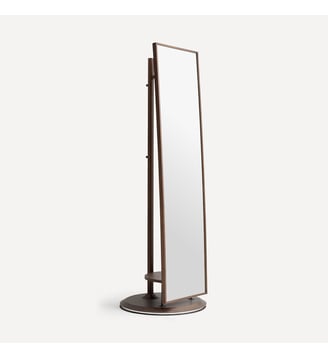 Miroir sur pied en noyer, hauteur 177,2 cm - AM.PM - Noyer