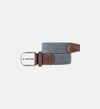 Ceinture tressée élastique unie - Billybelt - Gris froid