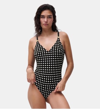 Maillot de bain 1 pièce sans armature triangle coques spacer - Chantelle - Jungle rose