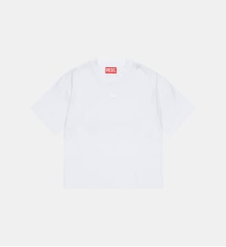 T-shirt col rond avec logo - Diesel Kids - Blanc