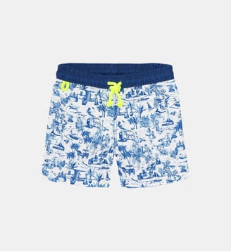 Short de bain Meno Tour du monde - Gili's - Blanc