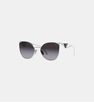 Lunettes de soleil Irrégulier PR 50ZS - Prada - Argent
