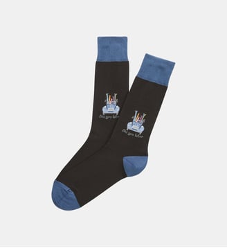 Chaussettes en coton - Ski You Later Noir - Arthur - Noir