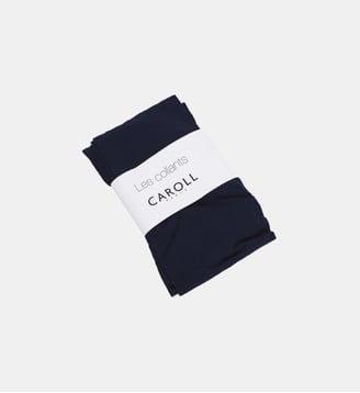 Collant james b - Motif uni - Caroll - Bleu marine
