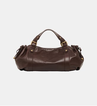 Sac à main en cuir effet froissé - 24H - Gerard Darel - Marron