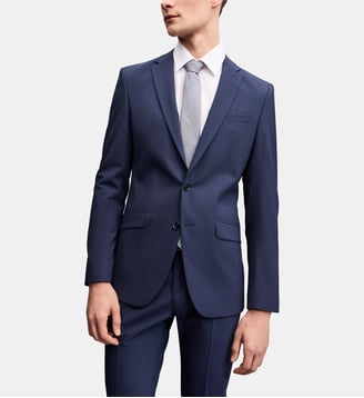 Veste de costume en laine slim Allan - Digel - Bleu saphir