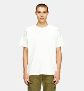 T‑shirt avec panneaux uni - Diesel - Blanc