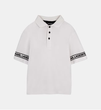 Polo manches courtes - Karl Lagerfeld Kids - Blanc