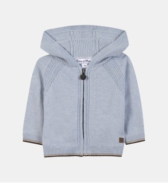 Gilet -  horizon laine à capuche - Tartine Et Chocolat - Bleu