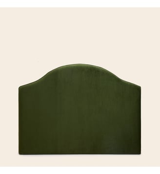 Tête De Lit Tapissée  Tapissée de velours uni Dalila - Madura - Velours vert olive