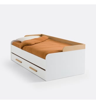 Lit banquette gigogne avec sommiers - La Redoute Interieurs - Blanc