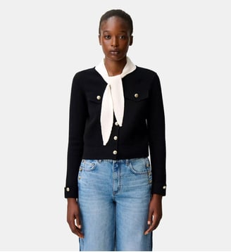 Cardigan maille épaisse - Claudie Pierlot - Bicolore