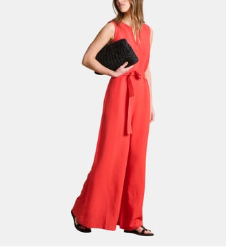 Combinaison pantalon large sans manches - La Fée Maraboutée - Coquelicot