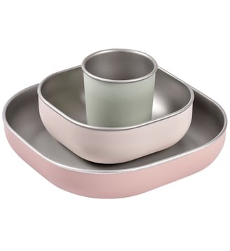 Coffret repas - Beaba - Rose