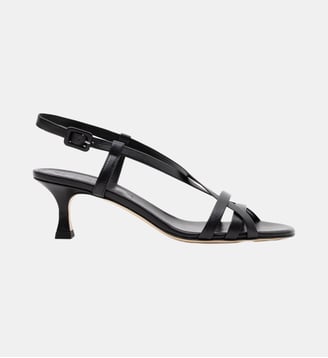Lena - Sandales En Cuir Nappa Noir - Parallèle - Noir